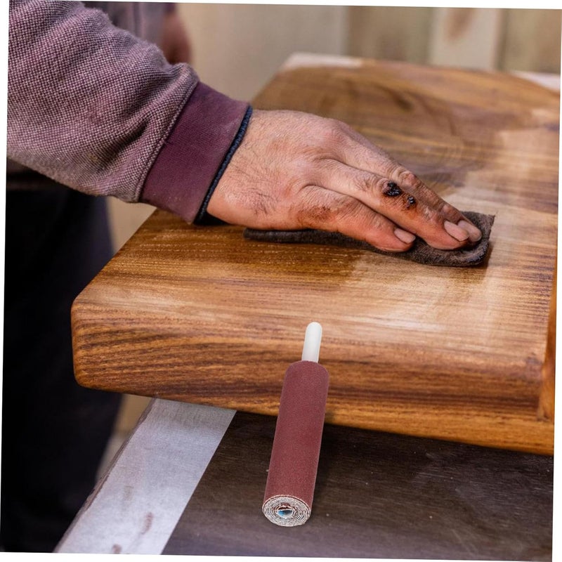 Uonlytech Sanding Drum Kit 4Pcs 6Mm Shank Cylindrical Cloth Grinding Heads with 80 and 240 Grit Sanding Bands for Rotary Tool Polishing and Precision Finishing - Image 5